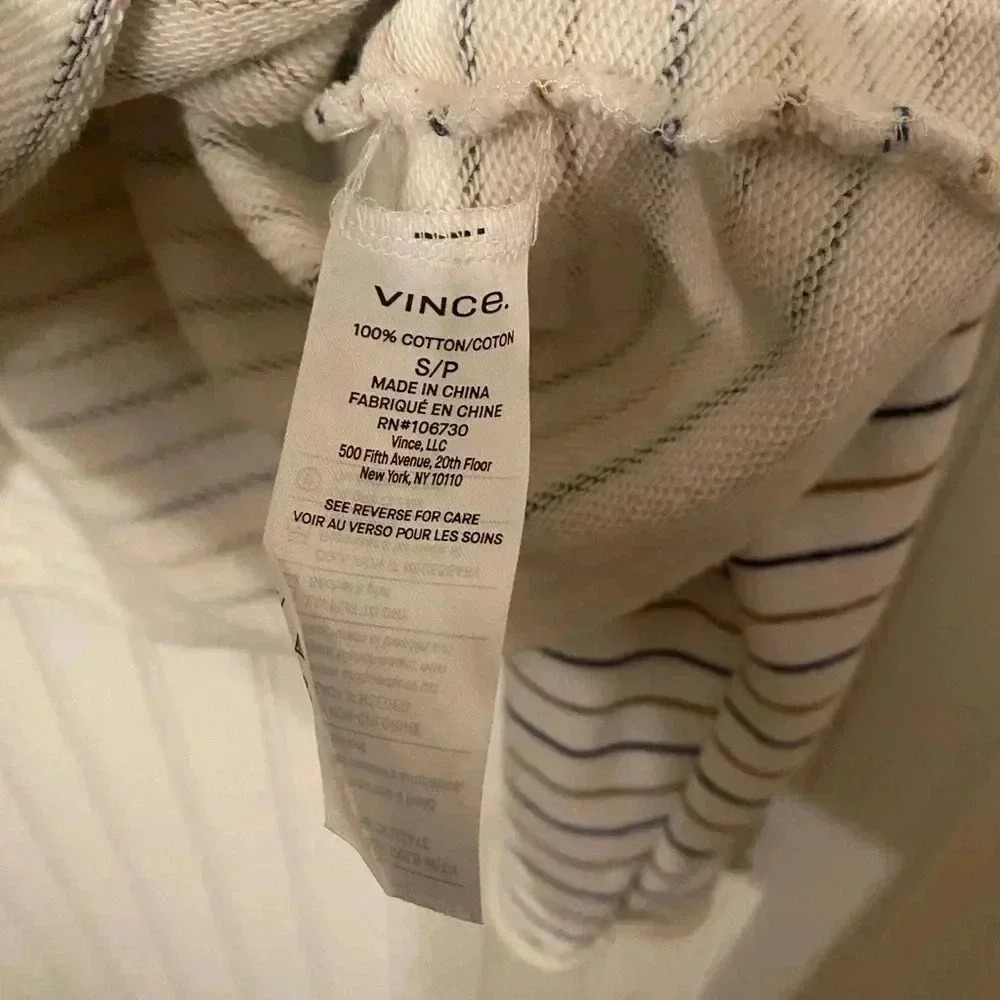 Vince striped cropped sweatshirt 100% cotton - Picture 9 of 9